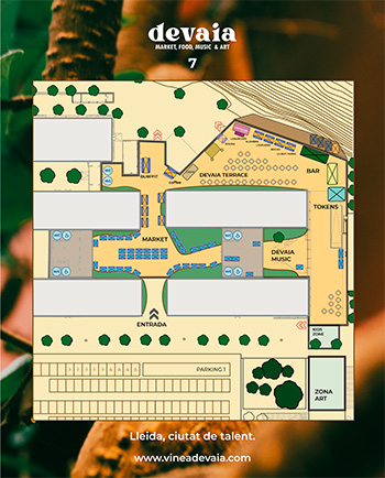 mapa de las zonas de Devaia en el parc agrobiotech de Lleida